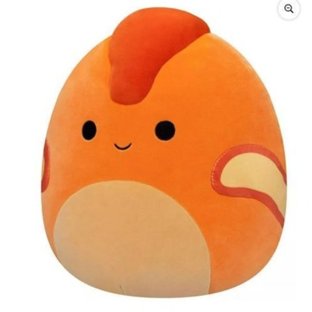 Squishmallows‎ 11" Nichelle the Orange Dinosaur with Fuzzy Head Plush Toy